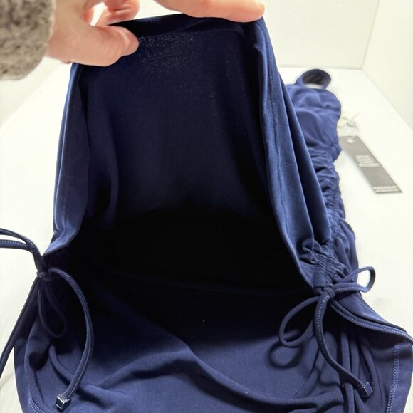 Magicsuit Navy Blue Ruched Tankini Swim Top Slimming Size 10 Pool Vacation Beach - Picture 8 of 12